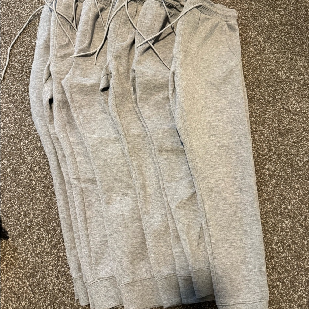 6 pair of Men's Gray Jogger Sweatpants